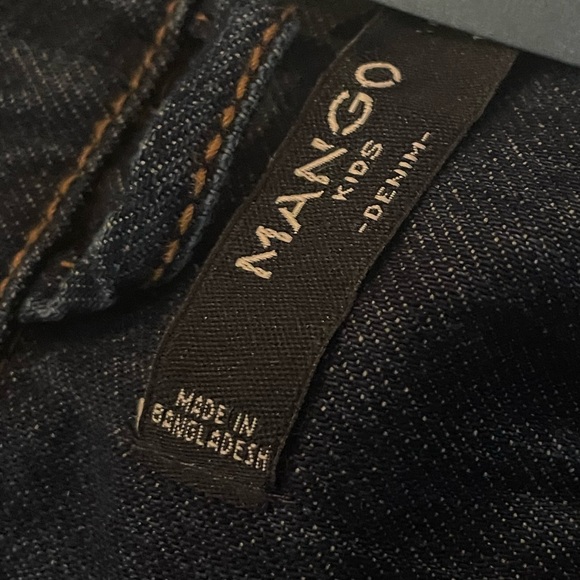 🎁NEW Mango Kids Jean Jacket Boys 9-10 NWT, Dark Denim - Picture 5 of 9